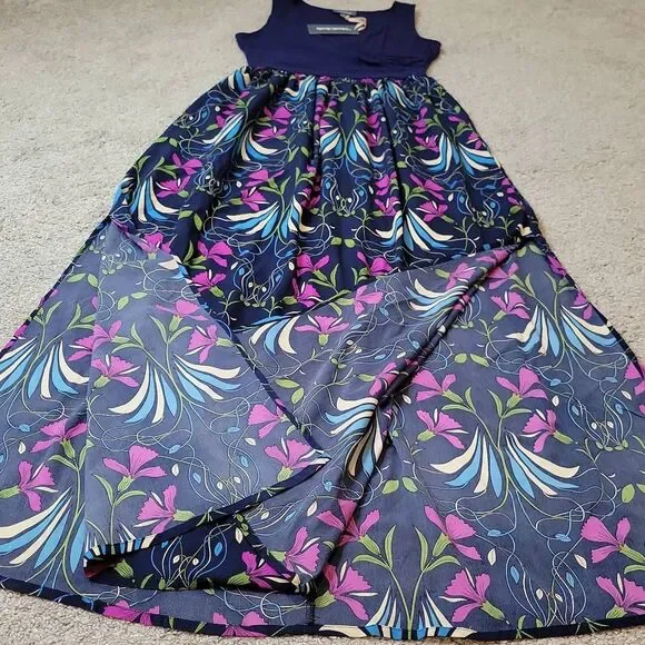 ModCloth Faux Wrap Sleeveless Maxi Dress  Floral Size S - Picture 8 of 9